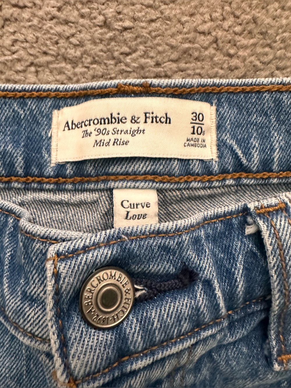 Curve love 90s straight mid rise jeans